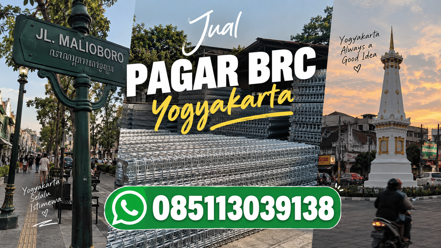 Jual Pagar BRC Yogyakarta Murah - Kamiza Store